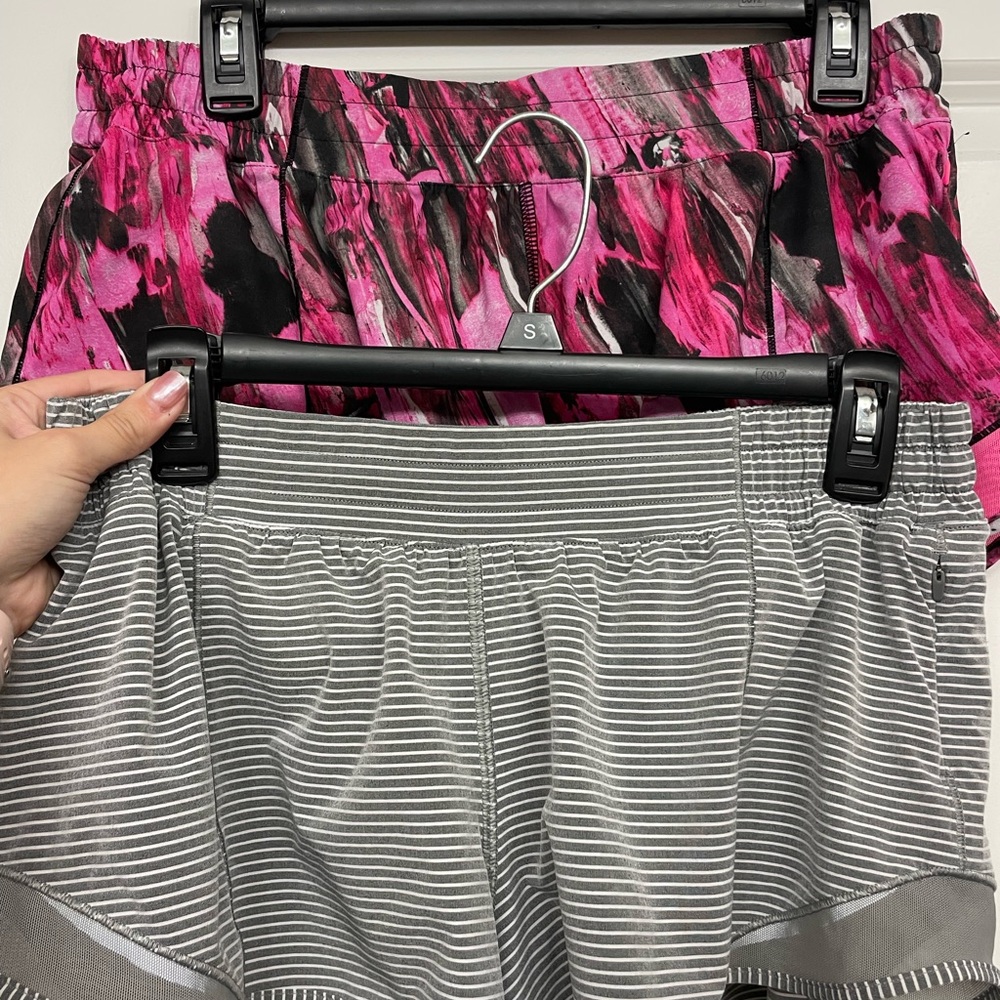lululemon Pink and Gray Women's Shorts